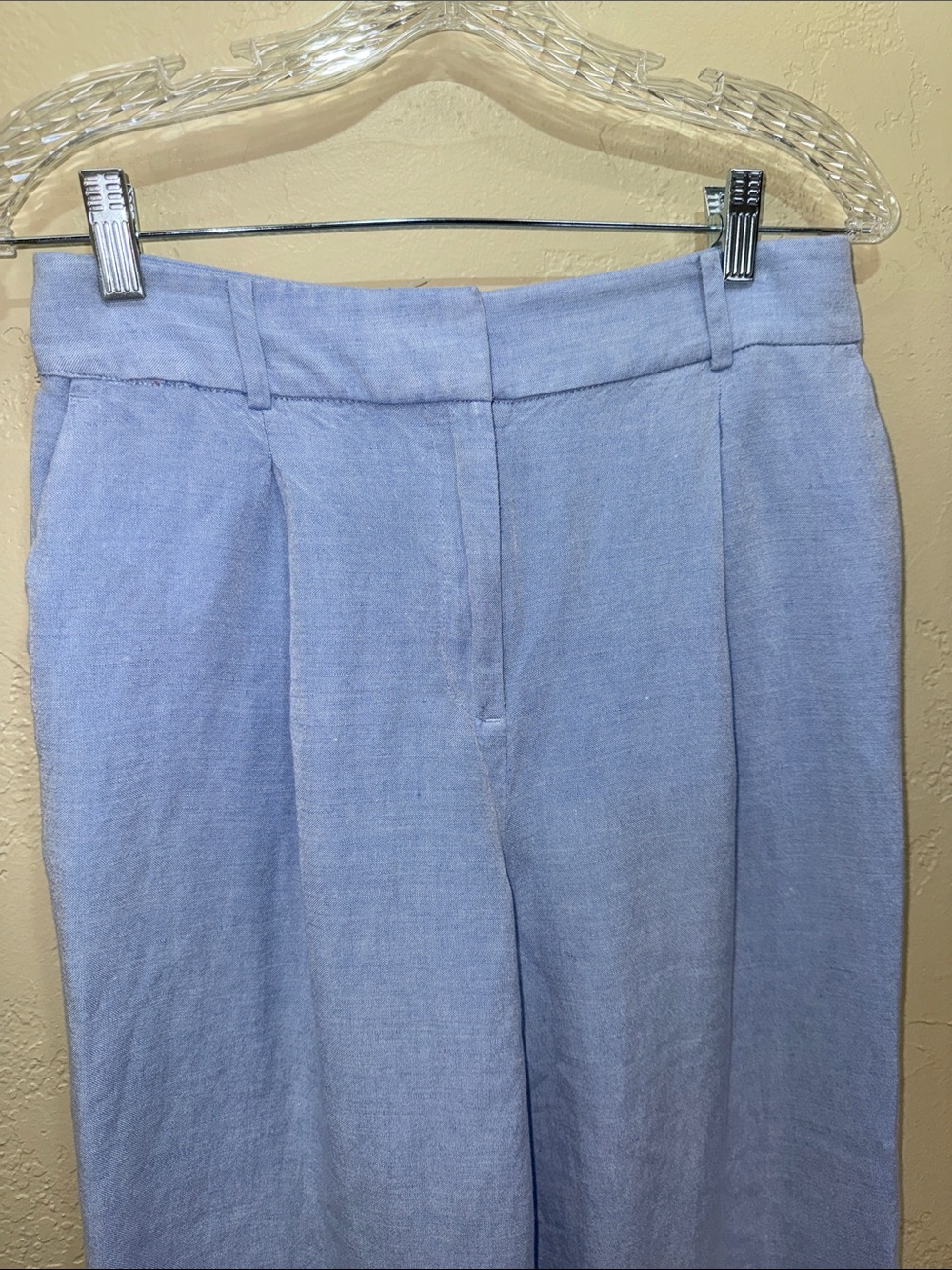 LOFT Light Blue Wide Leg Pants - Picture 3 of 9
